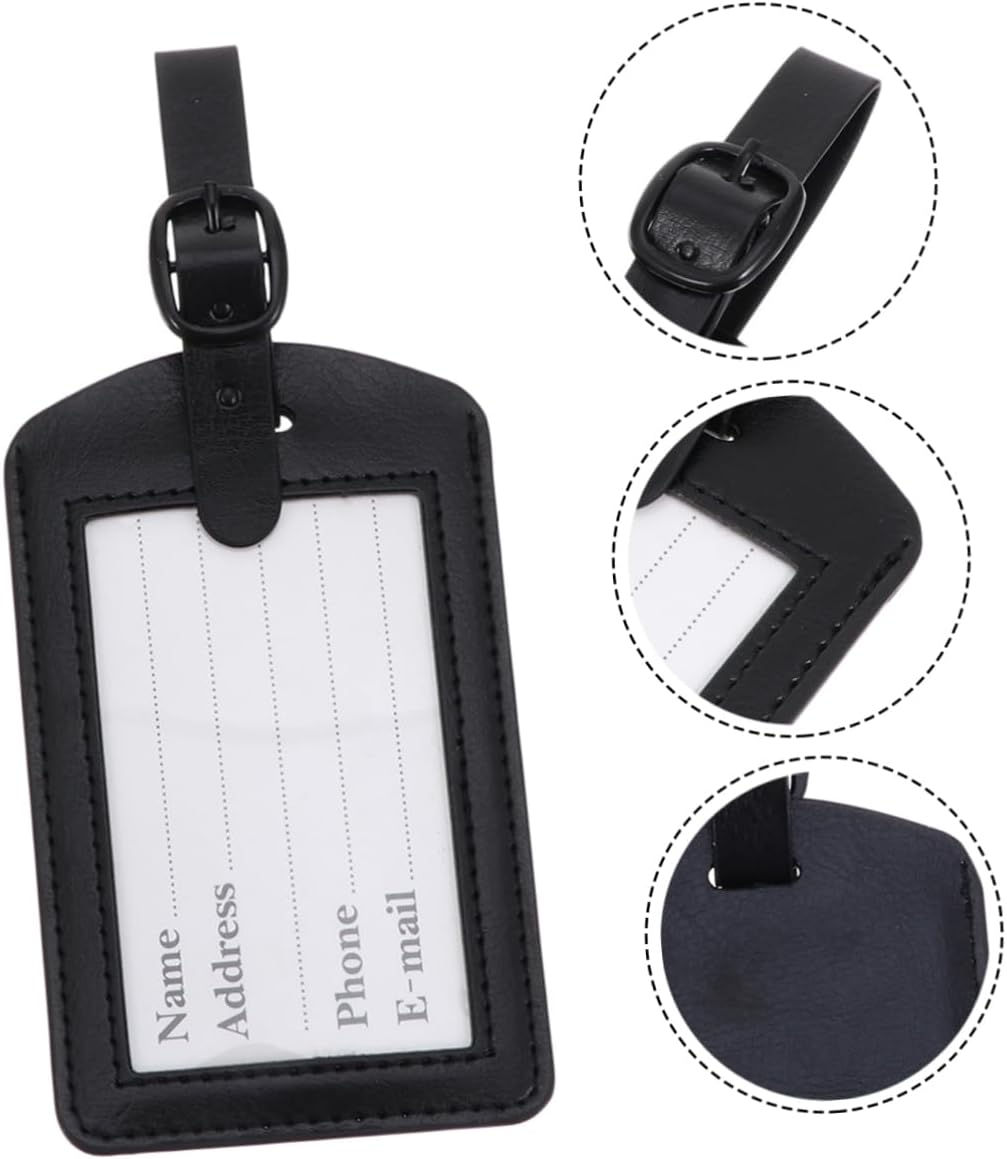 VALICLUD 15Pcs Pu Leather Luggage Tags Id Labels Travel Baggage Identifier Design for Easy Luggage Recognition at Airports