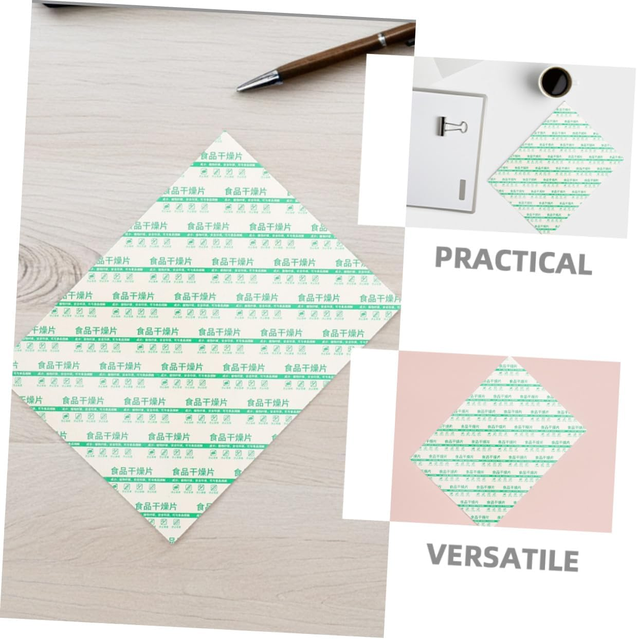 ABOOFAN 20Pcs Moisture Absorbent Drying Sheets for Food Storage High Performance Desiccant Moisture Absorbers for Closets Wardrobes Tea Leaves and Pet Food