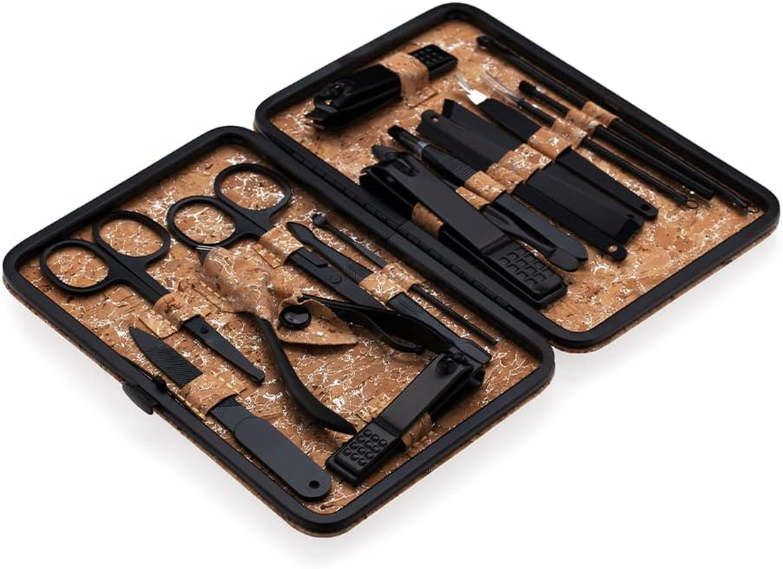 Aba Group Nail Kit 18 Sets &ndash; Professional Manicure Set &ndash; for Face, Feet, Hands &ndash; Professional Manicure Kit &ndash; Nail Set &ndash; Travel Nail Set in a Case &ndash; Cork image number 2