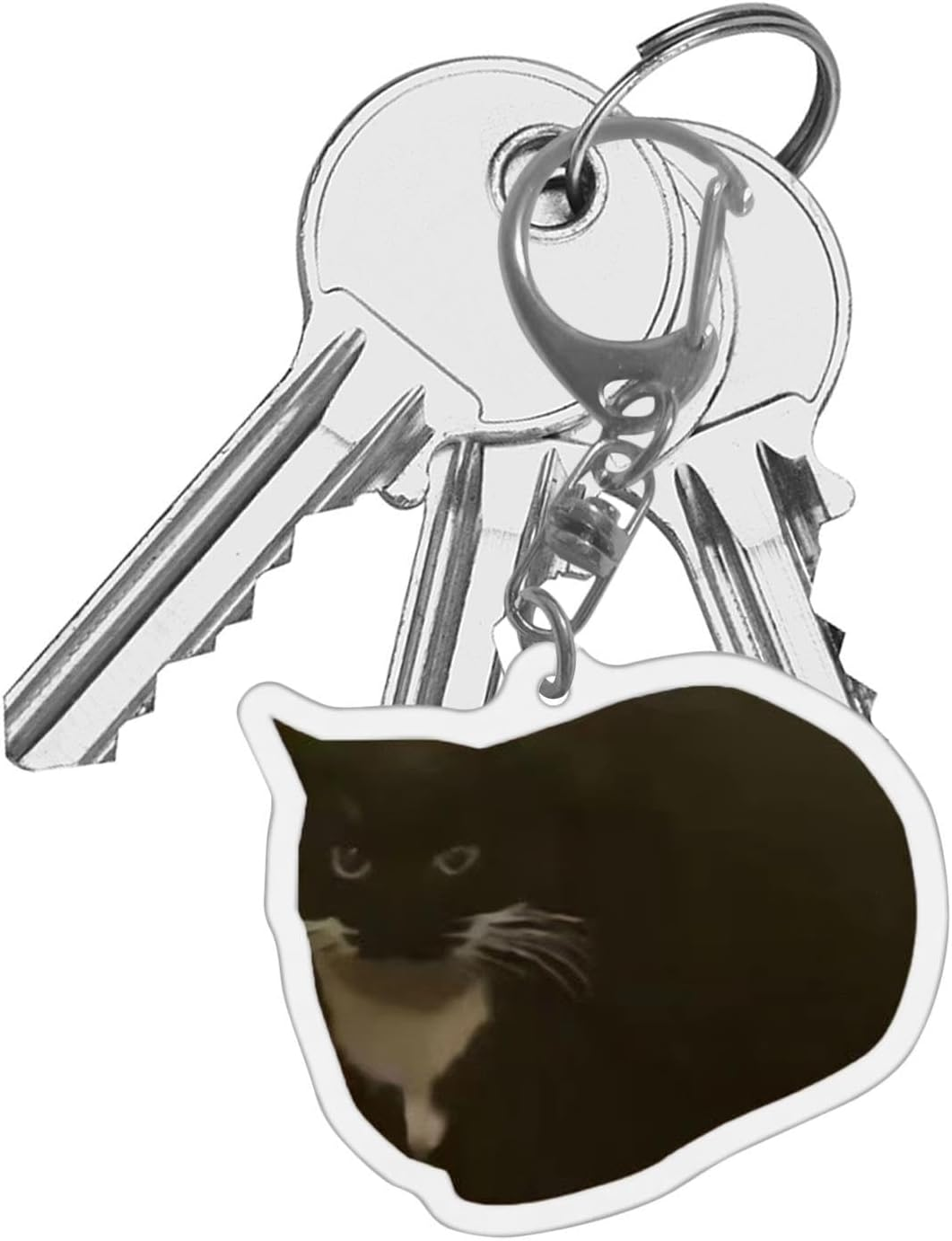 Unique Banana Keychain, Unique Cute Crying Sounds Making Keychains, 2D Cute Cat Acrylic Key Hooks for Purse, Tote, Backpack, Cute Accessories for Women And