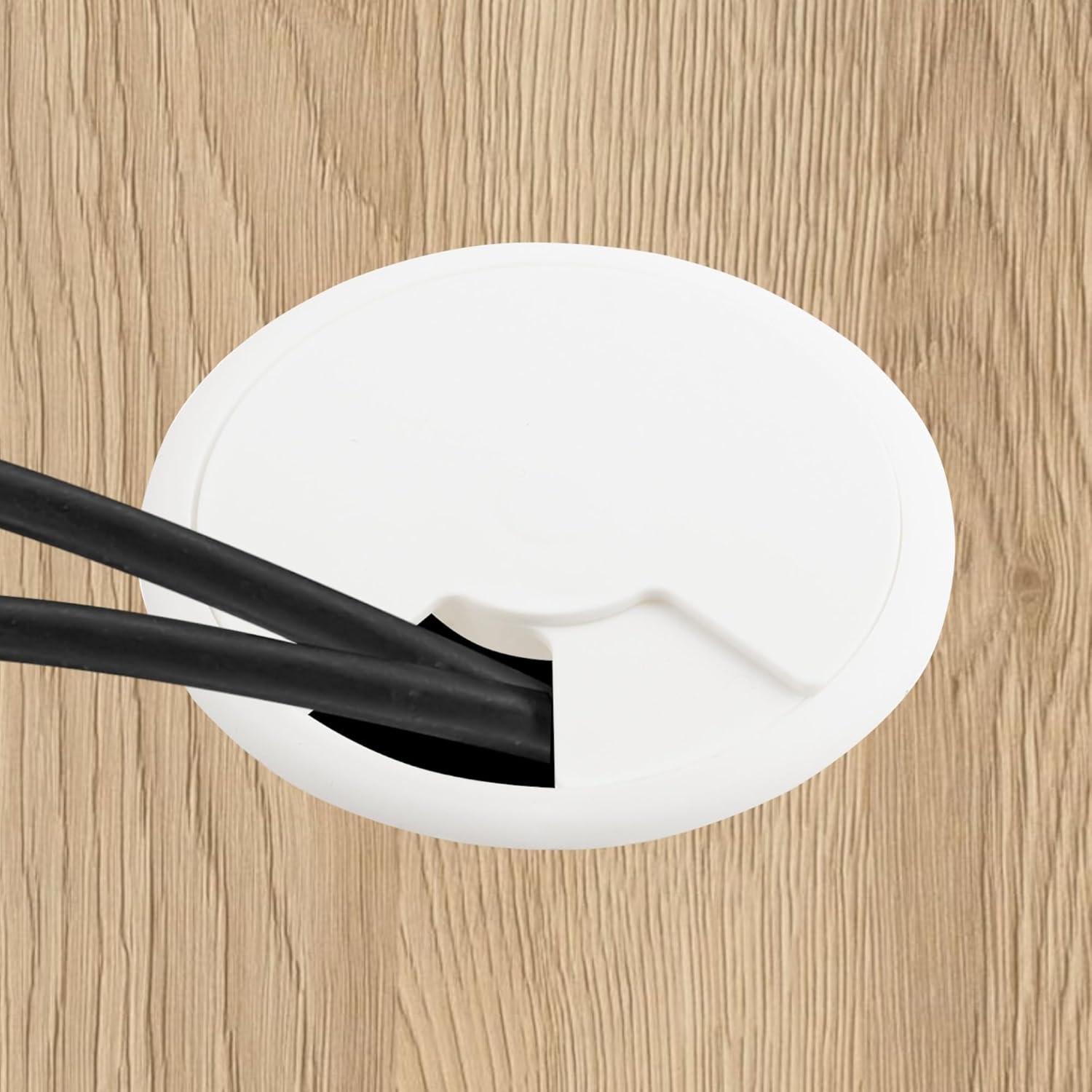 Cyclingcolors 2 X Cable Grommets 80 Mm Furniture Office Cable Management Cable Outlet Cable Box Plastic White image number 3
