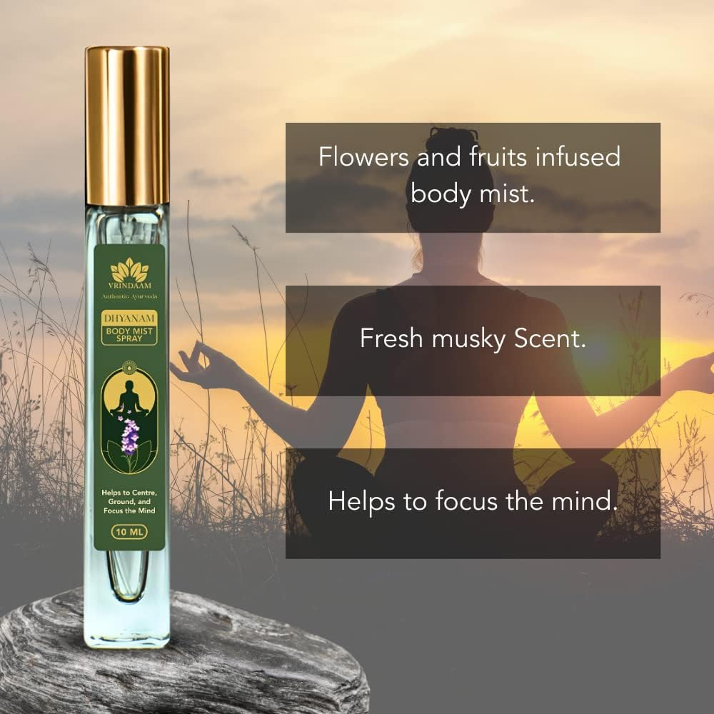 VRINDAAM Aranya Body Mist Gift Box for Women & Men | Perfect for Anniversary, Birthdays & Special Occasions | Fresh Lavender, Citrus Woody, Sweet Musky Scent | 5 Piece Gift Set (5X10Ml) (Heritage Gift image number 3