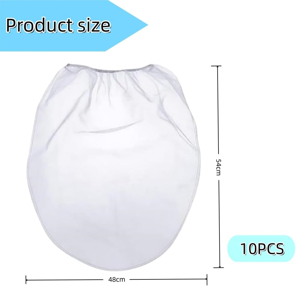 10 Pcs 5 Gallon Paint Strainer Bags, Elastic Top Opening,White Fine Mesh Filter Bag, Disposable Bag,Bucket Strainer Hydroponic Paint Filter Bag,For Use with Paint Guns and Sprayers image number 1