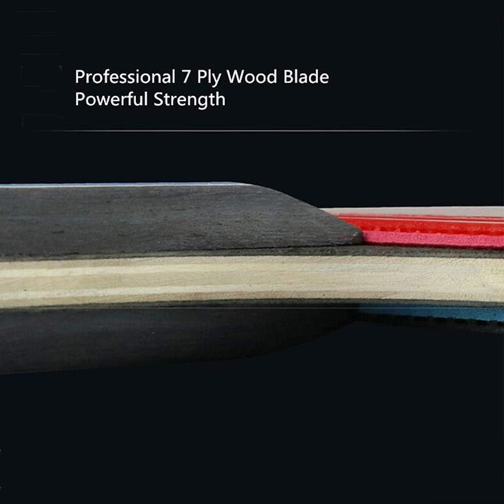 4 Star Table Tennis Racket Pimples-In Rubber Table Tennis Bat Ping Pong Paddle with Bag image number 2