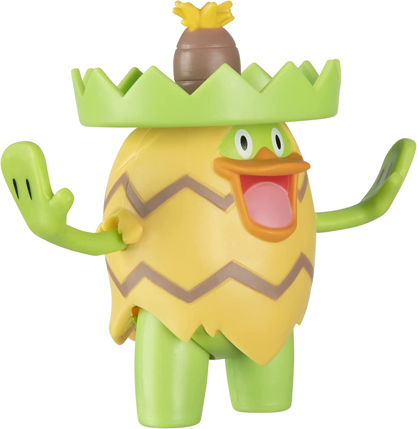Pok&eacute;mon Battle Figure, Grass-Type Theme with 3 Pack Ludicolo, Ivysaur, Grookey - 4.5-Inch Ludicolo Figure, 3-Inch Ivysaur Figure, 2-Inch Grookey - Toys for Kids Fans, PKW2551 image number 4