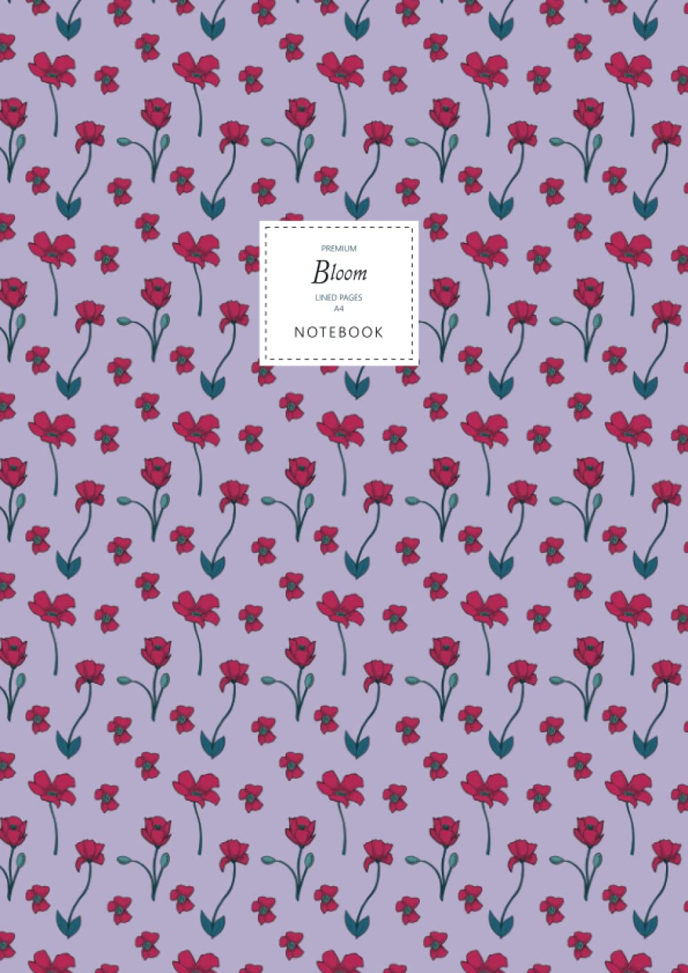 Bloom Notebook - Lined Pages - A4 - Premium: (Purple Edition) Fun Notebook 192 Lined Pages (A4 / 8.27X11.69 Inches / 21X29.7Cm) image number 1