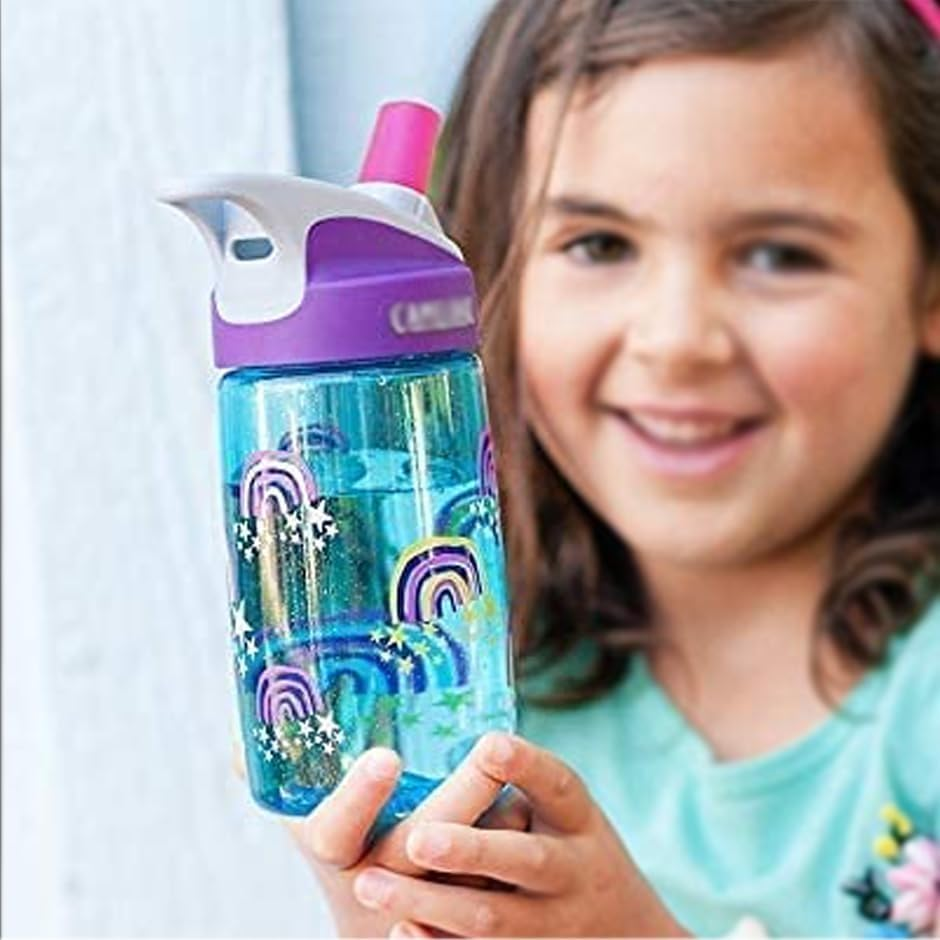 4 Pack Replacement Bite Valves and 2 Pack Straws for Camelbak Eddy Kids Bottle - Durable and Bpa-Free