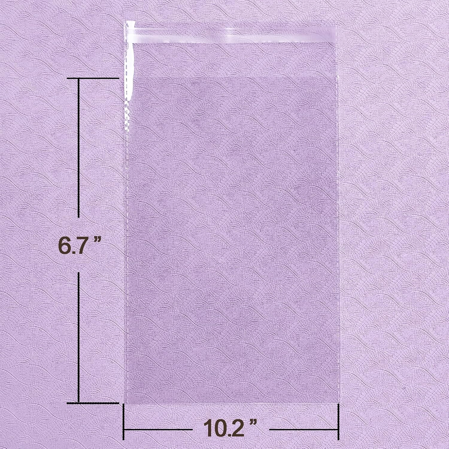 100 Count A5 Self Seal Clear Cello Cellophane Resealable Plastic Poly Bags for A5, Letter Sized Documents, Marketing Materials, Clothes (A5-100PCS) image number 3