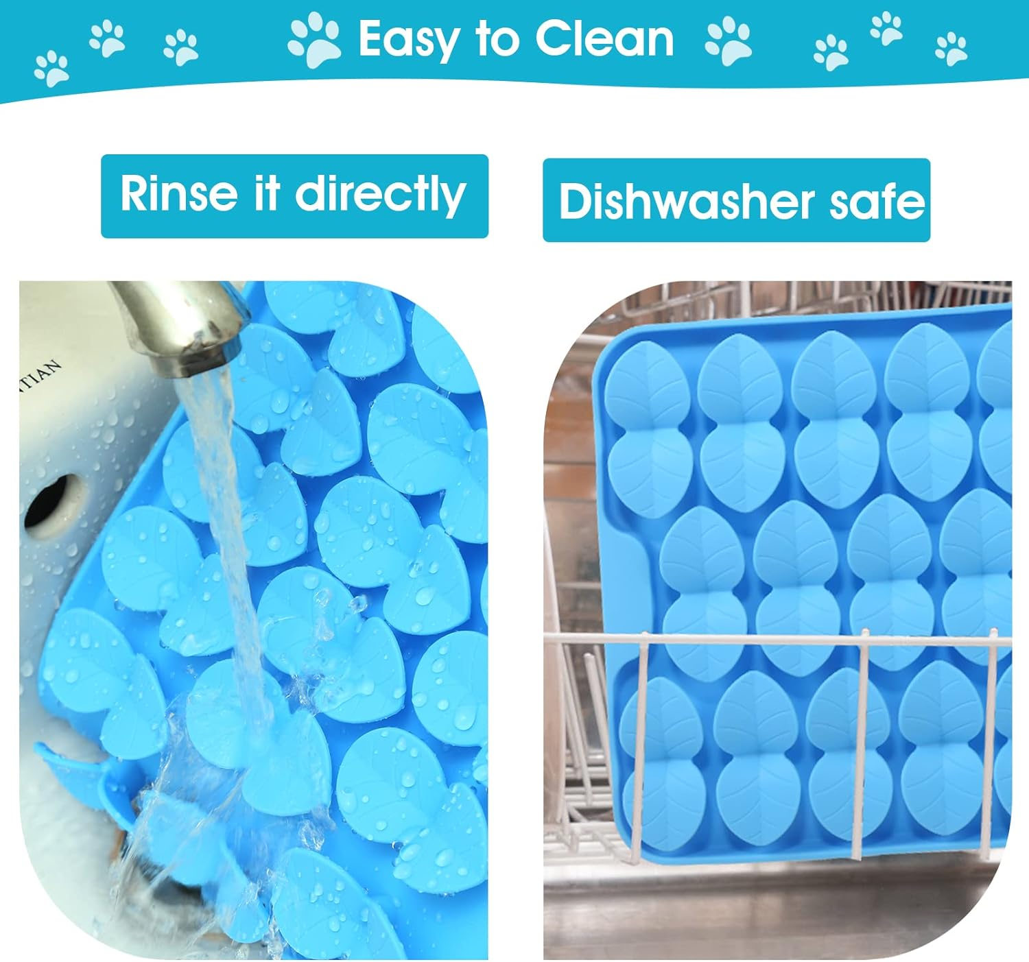 VOOWO Snuffle Mat for Dogs, Silicone Snuffle Mat Lick Mat for Dogs, Slow Feeder Dog Bowl, Dog Lick Mat, Dog Feeding Mat Slow Feeder Sniff Mat for Small Medium and Large Dogs (Blue, Small) image number 3