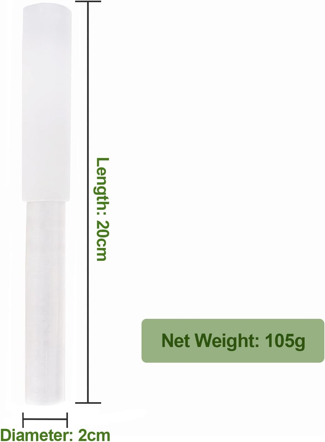 UPCEED Singing Bowl Mallet Clear Acrylic Base Silicone Rubber Striker Mallet for Playing Quartz Crystal Singing Bowl with Bundle Pocket(Clear)