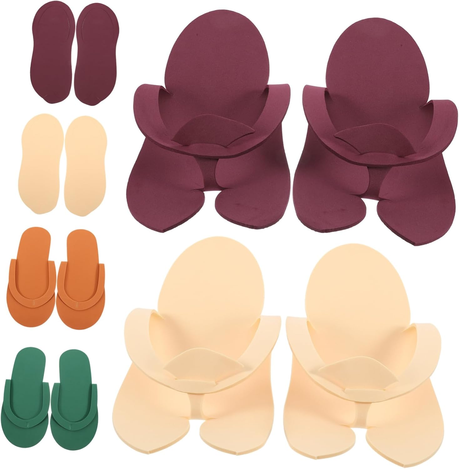 PENIKOKO 12 Pairs Disposable EVA Manicure Slippers Lightweight Portable Hotel Footwear for Spa Travel Salon Guest Use Slip Soft Comfortable Design