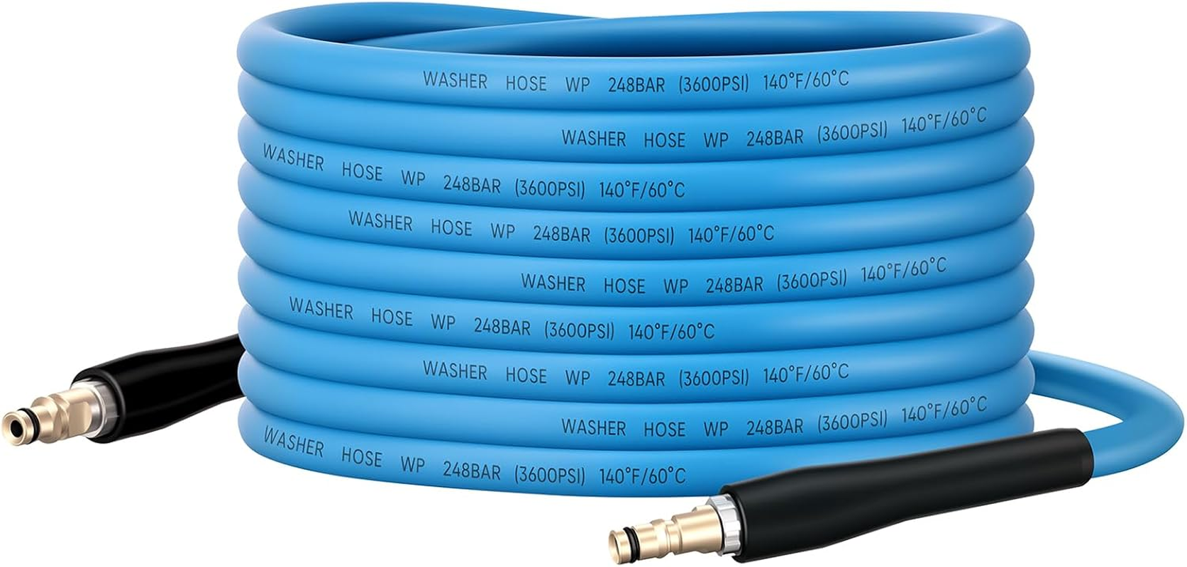 Ampvolts 15M Kink-Resistant Pressure Washer Hose &ndash; 250Bar / 3600 PSI, Super Flexible Replacement Hose for Karcher K2 K3 K4 K5 K6 K7 Series, All-Weather Use, Blue