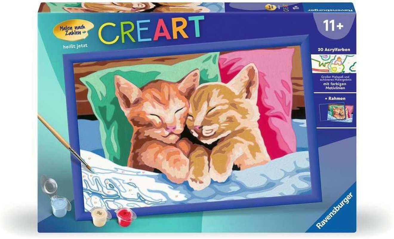 Ravensburger Malen Nach Zahlen 28986 - Verschmuste K&auml;tzchen - Kinder Ab 11 Jahren