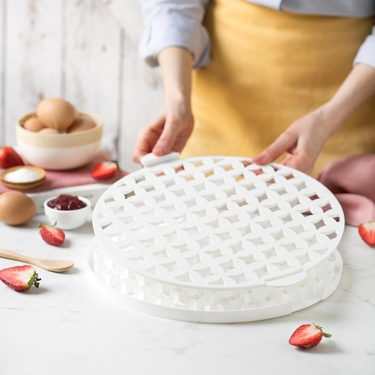 DECORA Arabesque Crust Cutter, White, 30 X 30 X 3 Cm