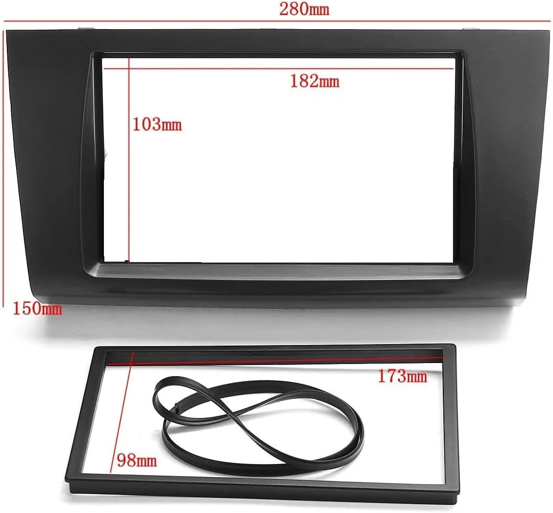 Radio Stereo Panel for Suzuki Swift 2005-2010 2 Din Car Radio Frame Fascia Panel DVD Stereo CD Panel Dash Mount Refit Installation Trim Kit Frame Black image number 3