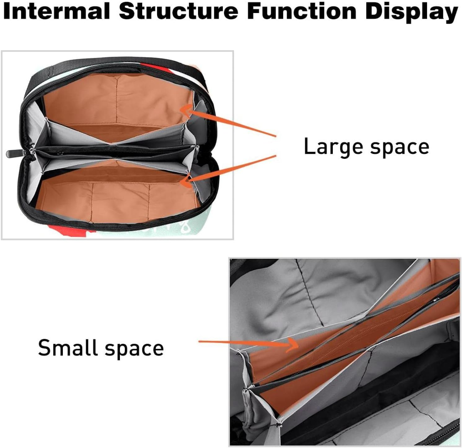 Electronic Organizer Travel Cable Organizer Electronics Accessories Cases for Cable, Charger, USB, SD Card, Christmas Cartoon Elk Santa Lovely image number 4