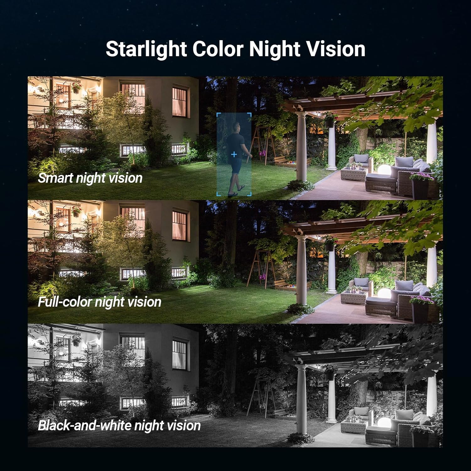 EZVIZ H8C 2K POE IP Outdoor Security Camera, 360&deg; PTZ Home Security, Ai-Powered Human Detection, Auto-Tracking, Color Night Vision, Two-Way Talk, Waterproof, No Subscription Fee image number 4