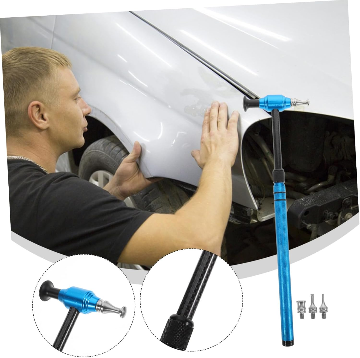 YOSADIER 1Set Multi- Dent Removal Hammer Kit for Efficient Repair Versatile Auto Body Tool for Quick Hail Damage Fixes and Removal image number 4