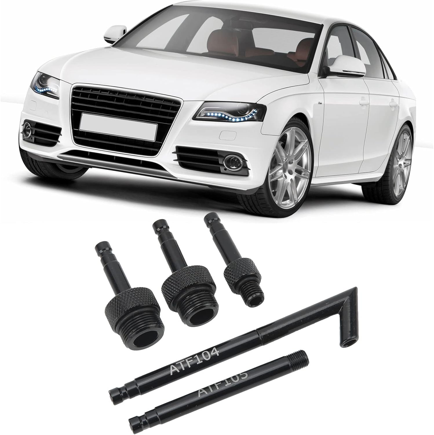 5Pcs ATF Filler Adapters Set, VAS6262-1, VAS6262-2, VAG1924-1, VAS5162-1, 722.9, ATF Automatic Transmission Fluid Oil Filler Adapters image number 3