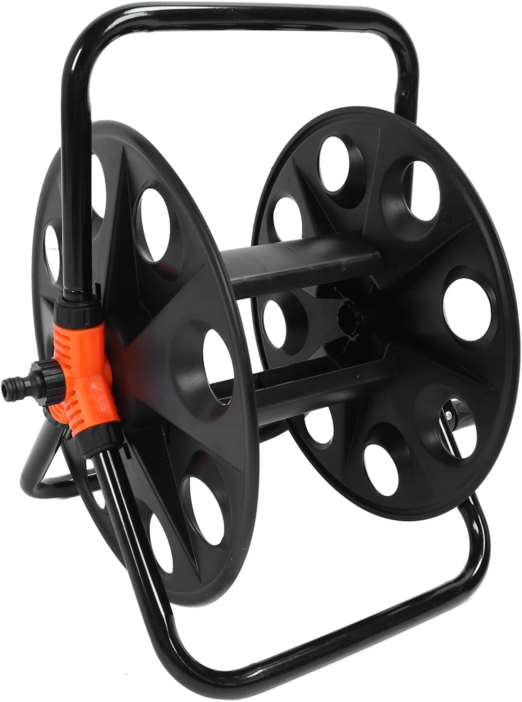 Water Hose Reel Heavy Duty Hose Reel Cart Organizer for 50M Water Hose,Portable Premium Iron and ABS Construction, Professional Garden Tool, Wall Mounted image number 3