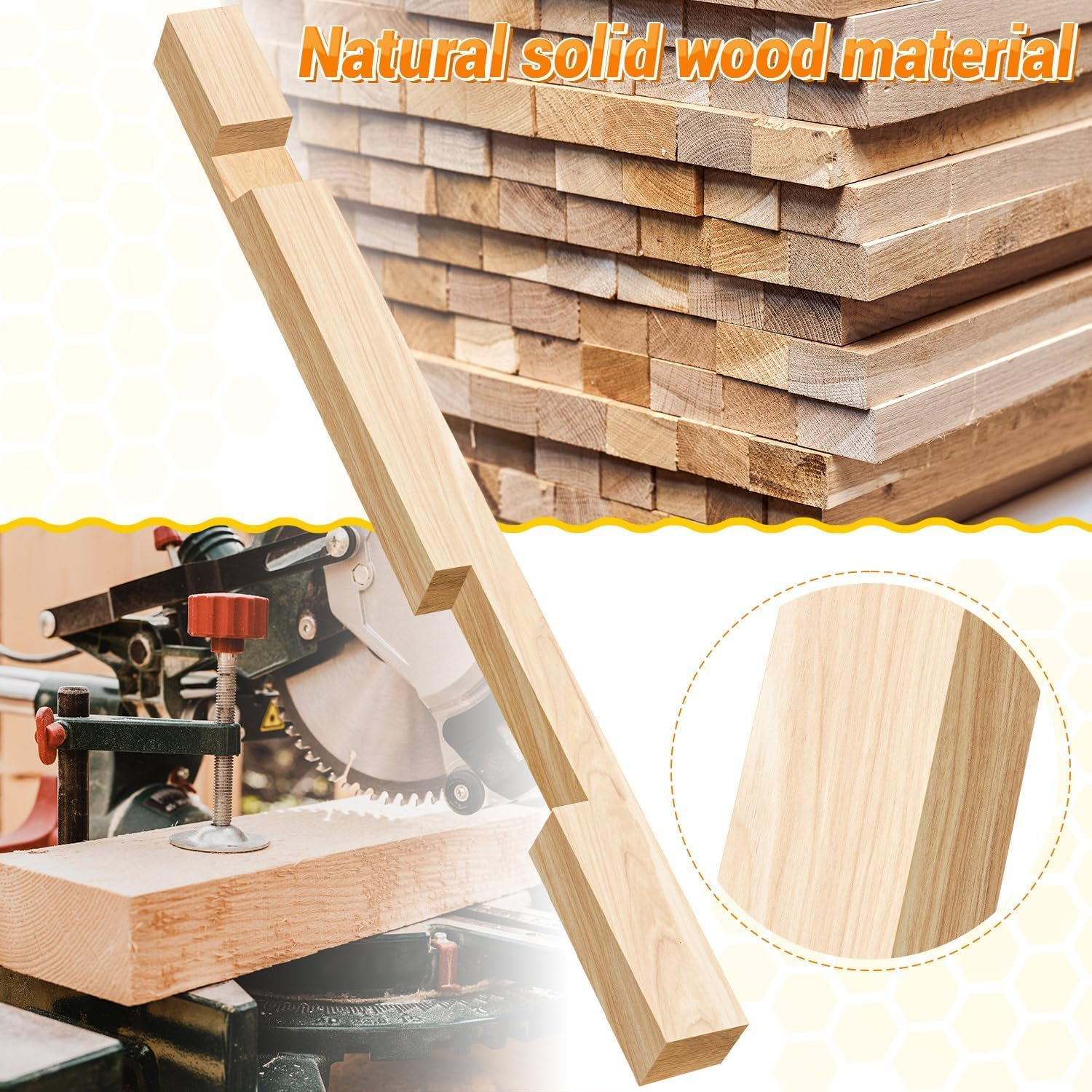 4 PCS Beehive Entrance Reducer, Wood Hive Entrance Protector Wood Bee Hive Entrance Reducer for 10 Frame Beehive Beekeeping Supplies image number 2