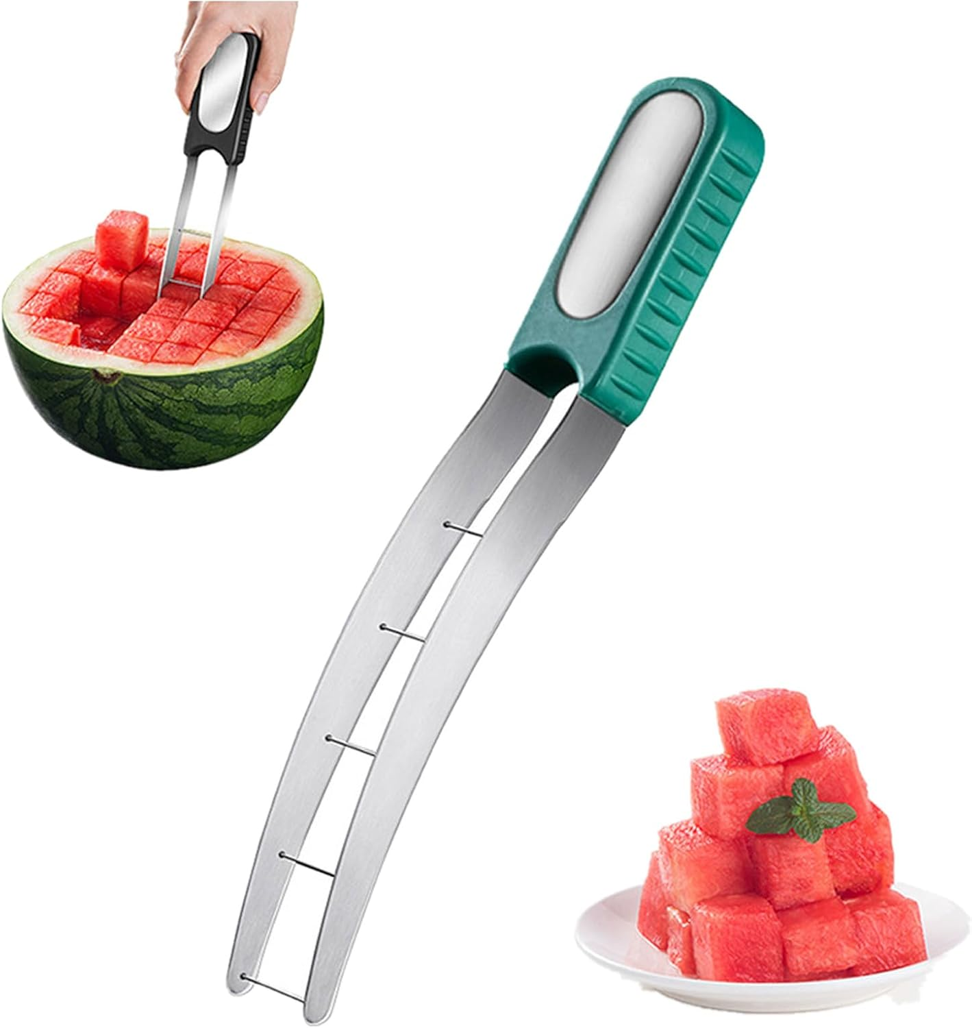 Wtermelon Cutter Slicer Stainless Steel 2024 New Creative Trends Kitchen Gadgets Cut Watermelon into Cubes Knife Melon Baller for Kitchen Gadgets Useful Cool Tool image number 6