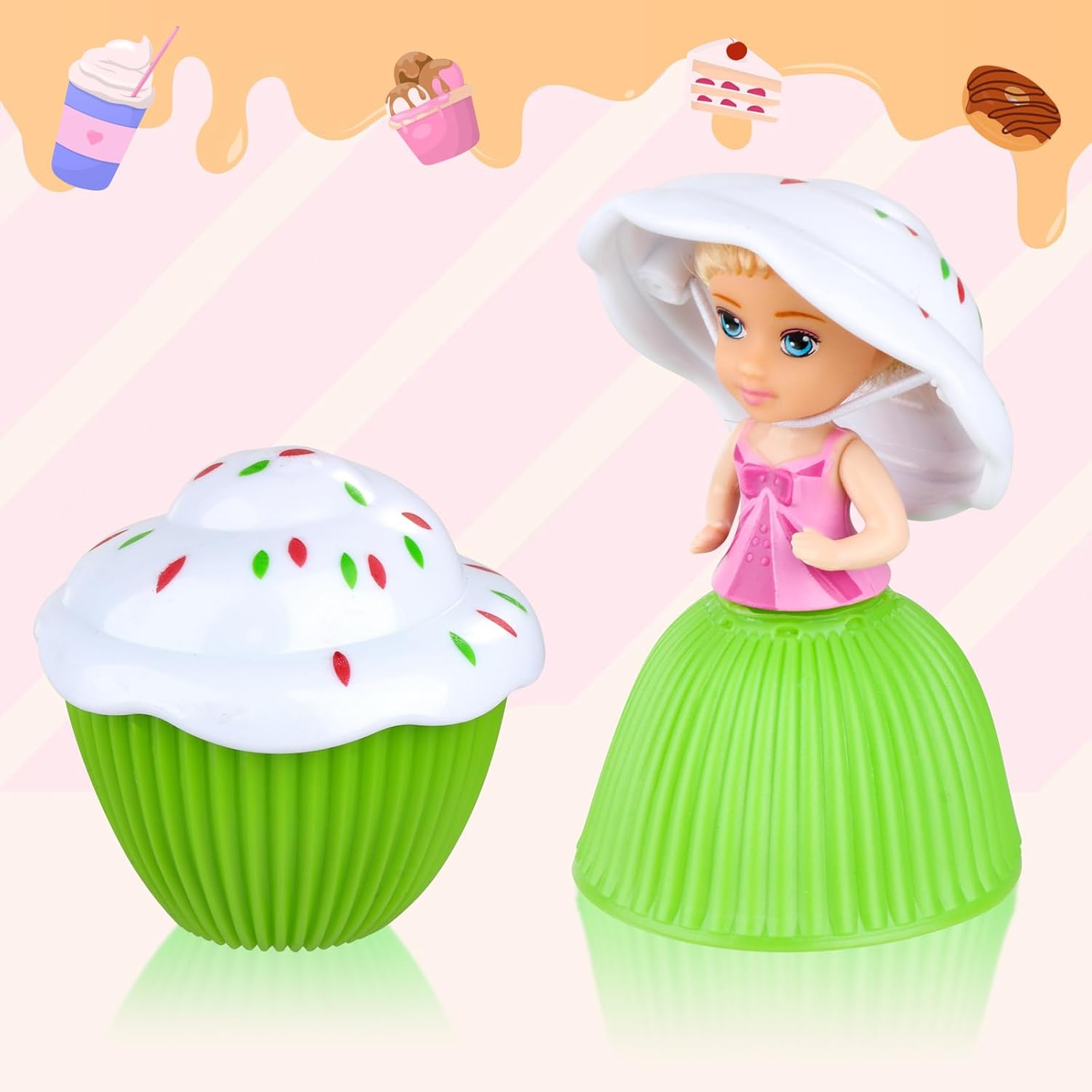 Christoy Beautiful Cake Doll Toy Surprise Cupcake Princess Doll Toys for Children Kid Transformed Scented Girls Funny Game Gift (6PCS)&hellip; image number 3