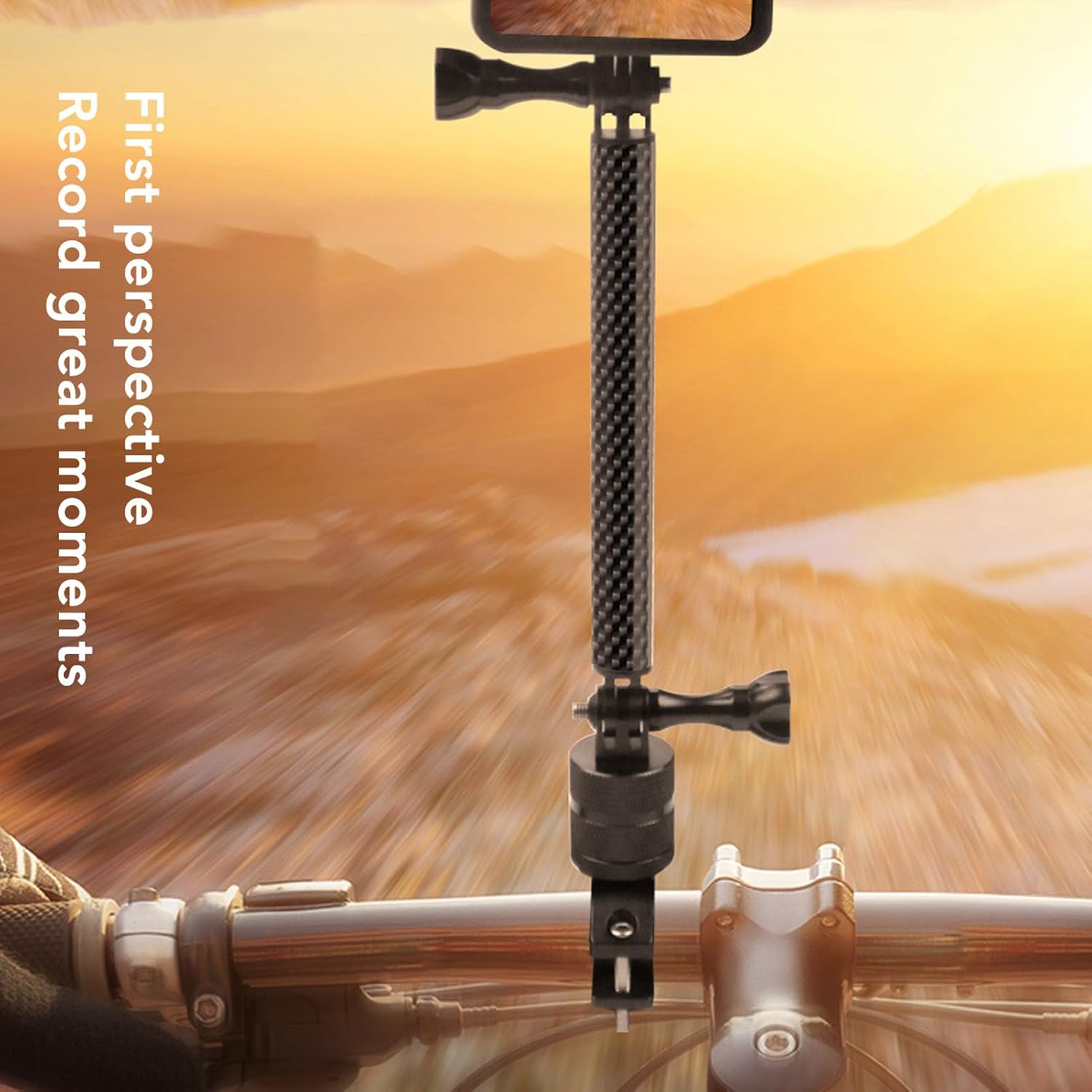 Aluminum Alloy Extension Arm, Carbon Fiber Extension Arm Mount, Action Camera Helmet Extension Stick for Insta360 X3 ONE RS GO 2 ONE X2 ONE R ONE X and More