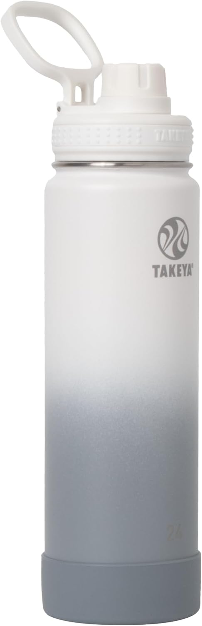 Takeya Actives 64 Oz Vacuum Insulated Stainless Steel Water Bottle with Straw Lid, Premium Quality, Onyx