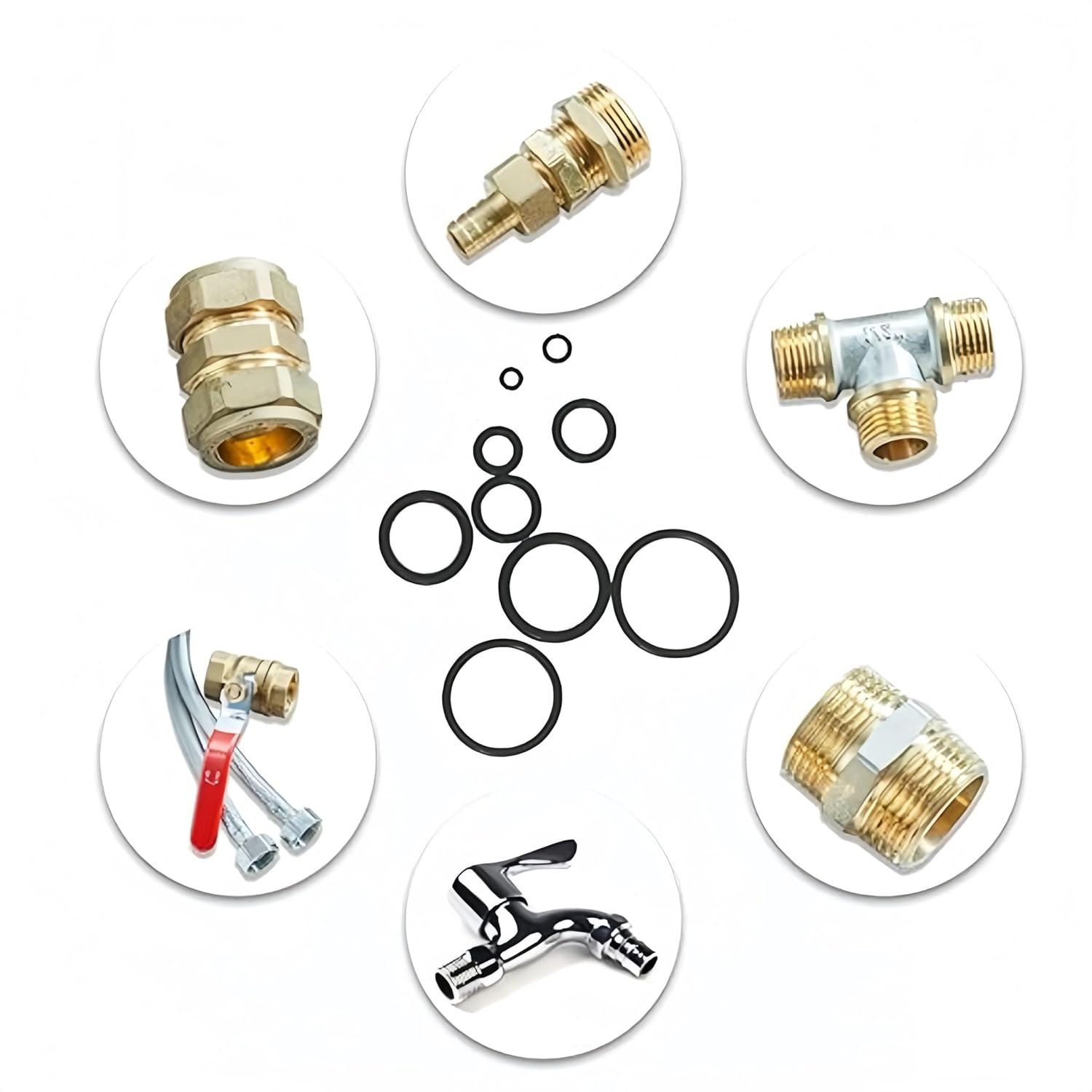 Jindizi 1200 Pcs Rubber O Rings Kit, 24 Sizes Car Air Conditioning Compressor O Ring Rubber Seals Tool Kit with Plactics Box Kit image number 3