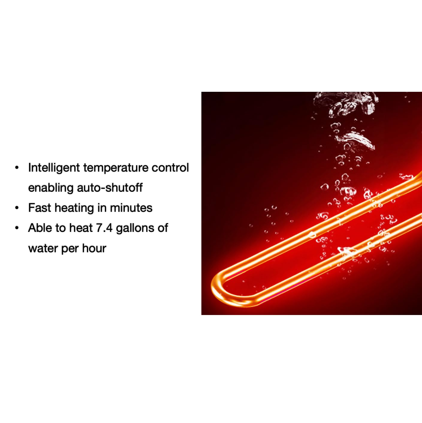 Immersion Water Heater, Water Heater Electric, Portable Bucket Water Heater, Submersible Stainless Steel Intelligent Temperature Control Digital LCD Thermometer Fast Heating image number 2