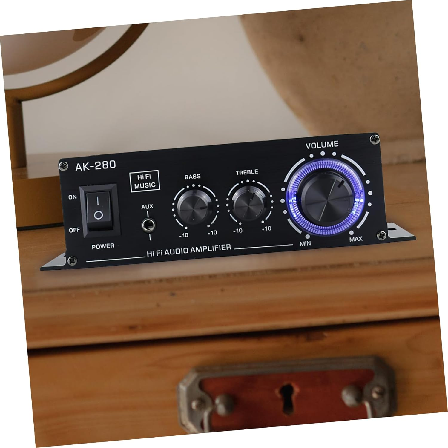 ABOOFAN 12V Mini Amplifier for Speakers Car Audio Amplifier Mp3 Small Speaker Amp for Motorcycle and Home Sound System