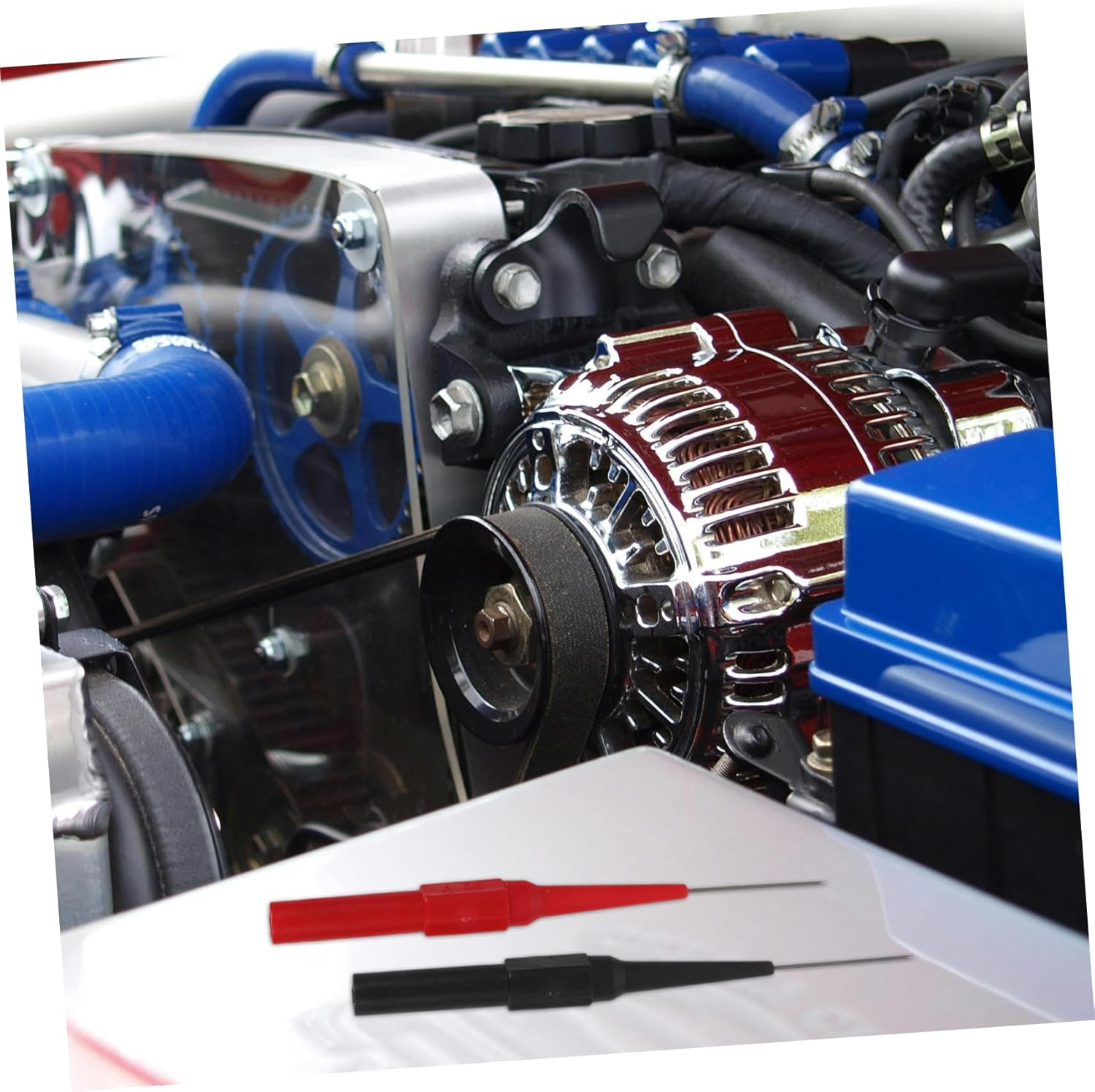 OKUMEYR 4Mm Back Probe Test Pin for Automotive Circuit Multimeter Leads, Non-Destructive Needle Probes, 4Pcs Electrical Testing Tool for Car Diagnostics image number 1