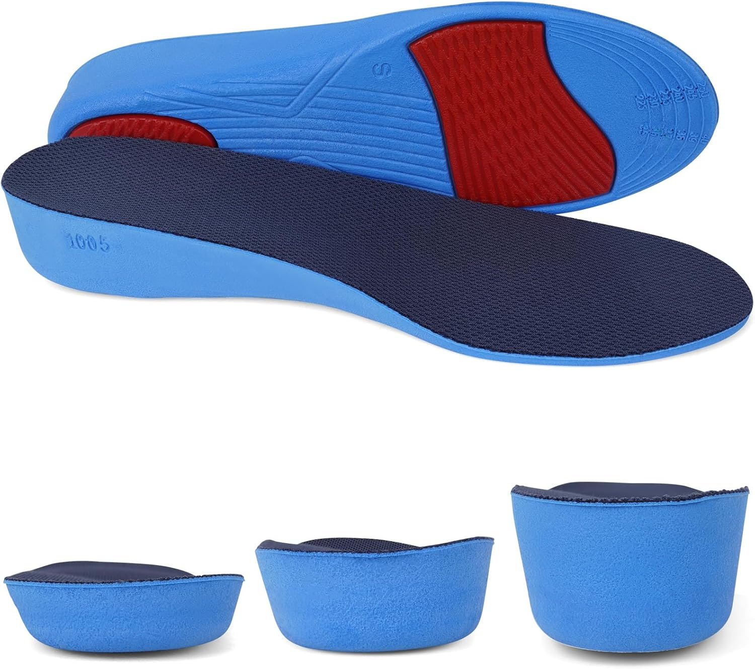 Height Increase Insole Heel Lift Taller Inserts Instant Adjustable Raise the Height with Comfortable Breathable and Reduces Foot Pressure for Women and Men (L, 2.3 Cm)