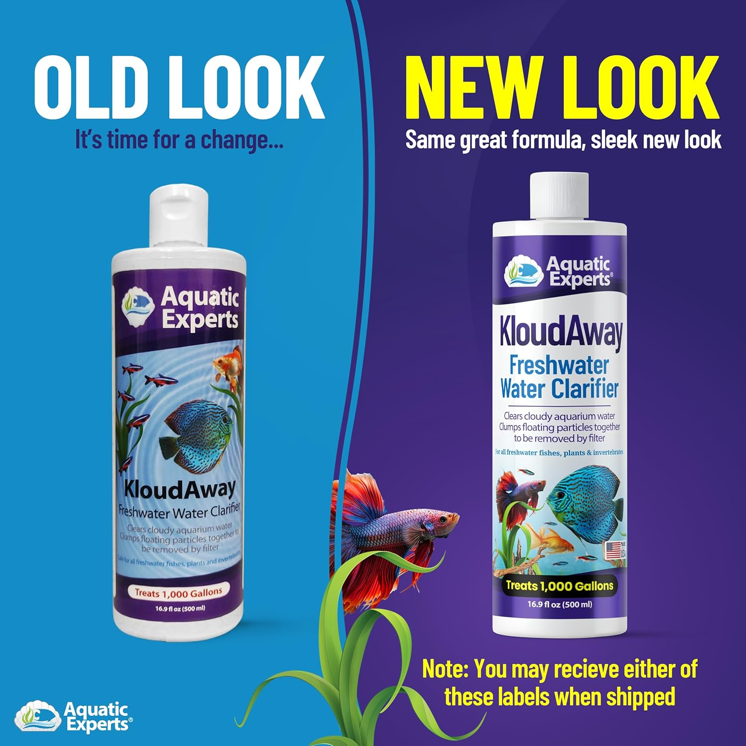 Kloudaway Freshwater Aquarium Water Clarifier - Clears Cloudy Water, Water Clarifier for Fish Tank, Made in USA (1 Pack) image number 4