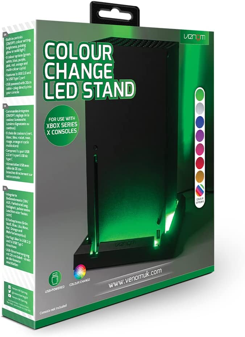 Venom Multi-Colour LED Light-Up Console Stand (Xbox Series X) image number 3