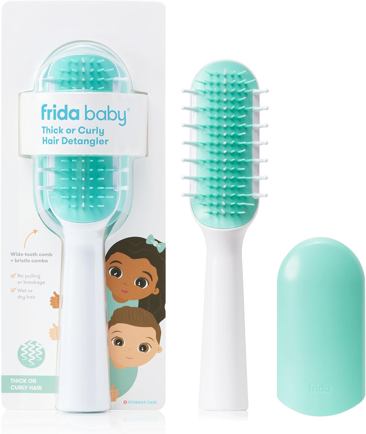 Frida Baby Toddler Hair Brush: Strong Bristle Hair Brush for Thick or Curly Hair image number 3
