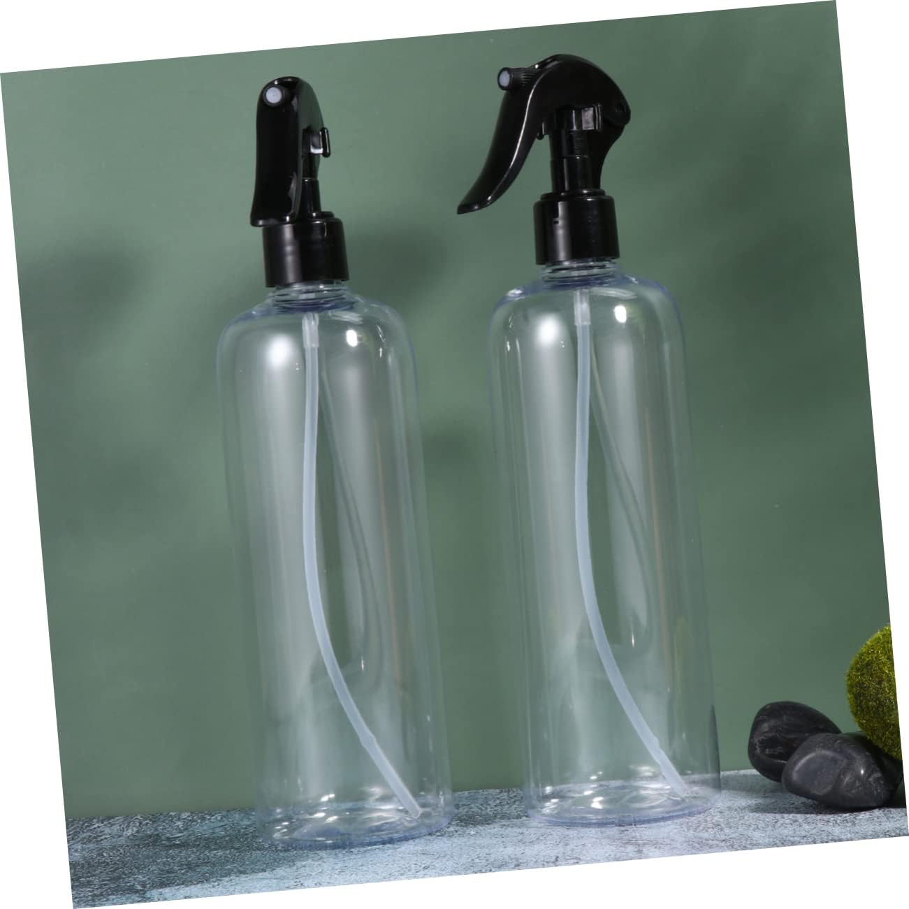 Garneck 5Pcs 500Ml Plastic Spray Bottles Black Lids, Refillable Water Sprayer Bottles for Travel and Plant Mist image number 1