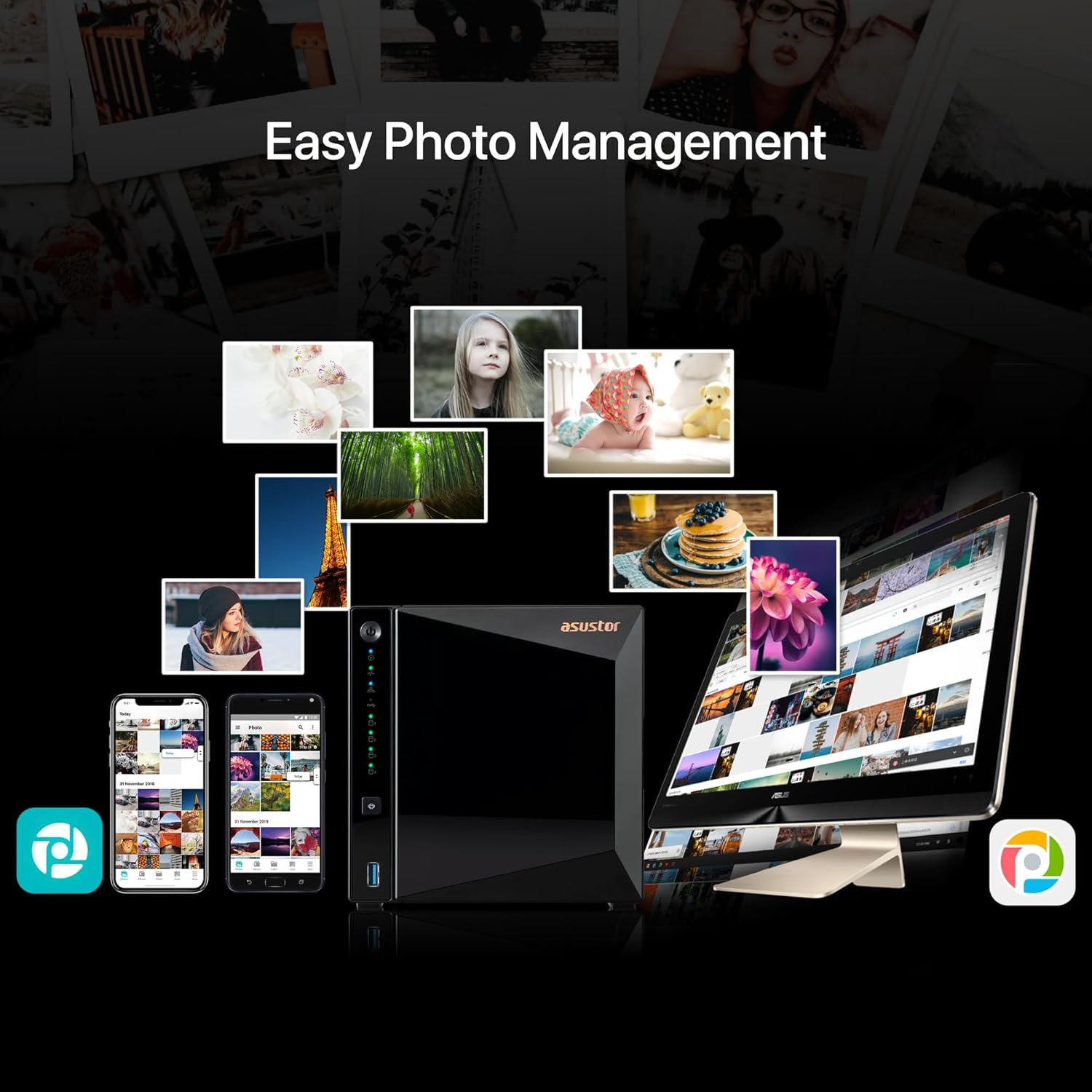 Asustor Drivestor 4 Pro Gen2 AS3304T V2, 4 Bay NAS Storage, 1.7Ghz Quad-Core, 2.5Gbe Port, 2GB RAM DDR4, Network Attached Storage Device for Home Personal Cloud Storage (Diskless) image number 5