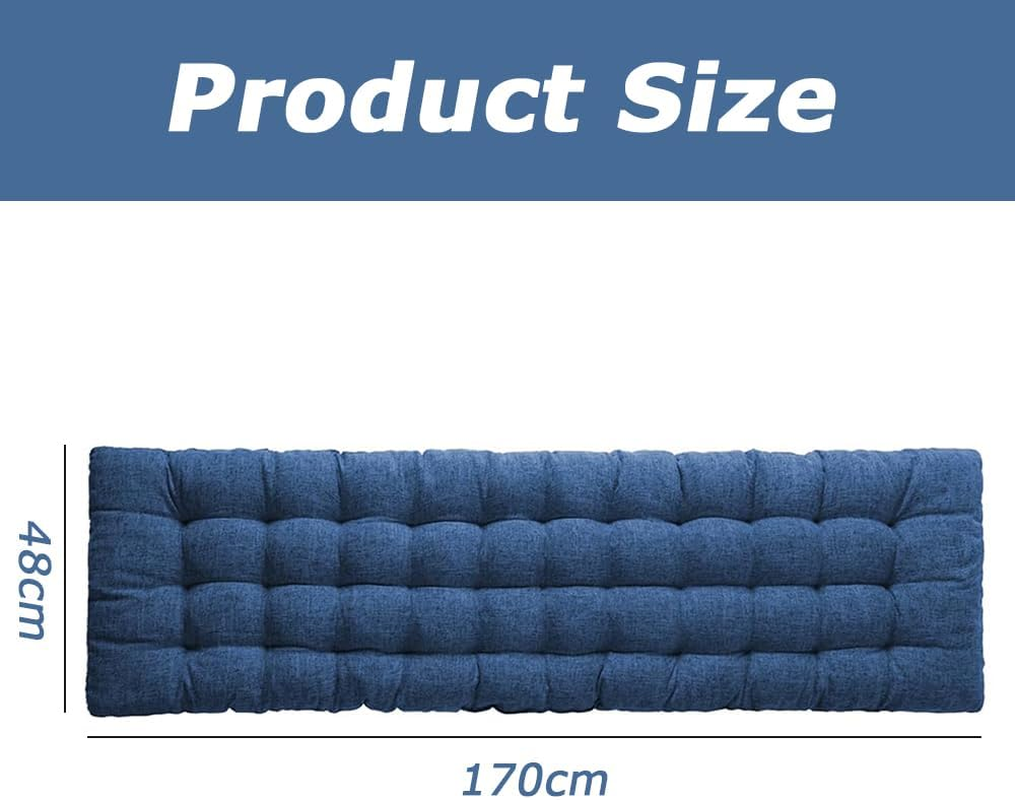 Thick Padded Sun Lounger Cushion with Ties, Quilted High Back Recliner Pad for Garden Patio Chaise Rocking Chairs, Indoor Outdoor Seat Mattress Replacement image number 3