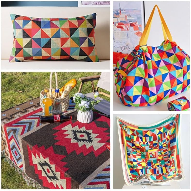 7 PCS Pink Cotton Fabric, Fabric Squares Material for Sewing, DIY image number 3