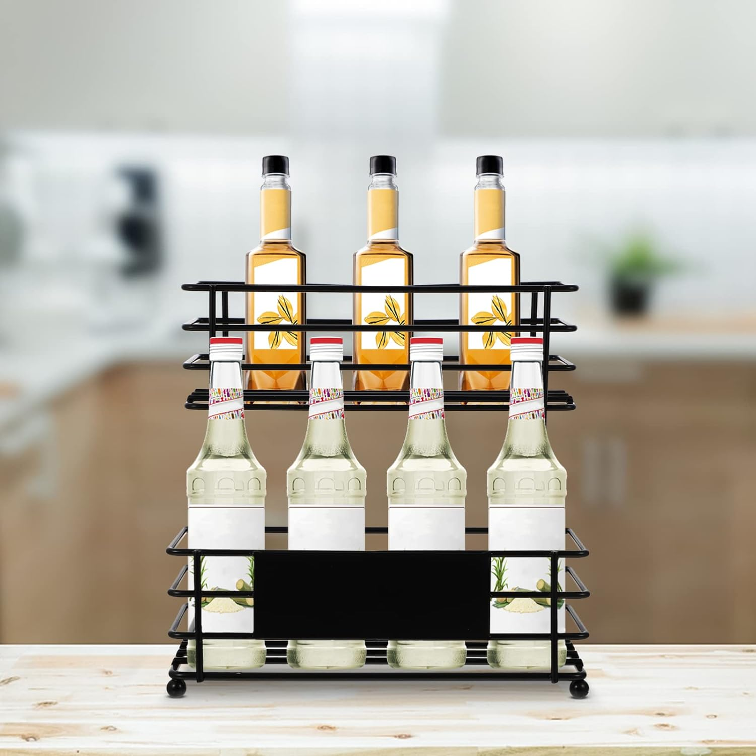 Cabilock Sugar Syrup Display Rack Art Kitchen Storage Organizer for Spice Bottles and Seasoning Jars for Shops and Homes to Keep Your Space Neat image number 2