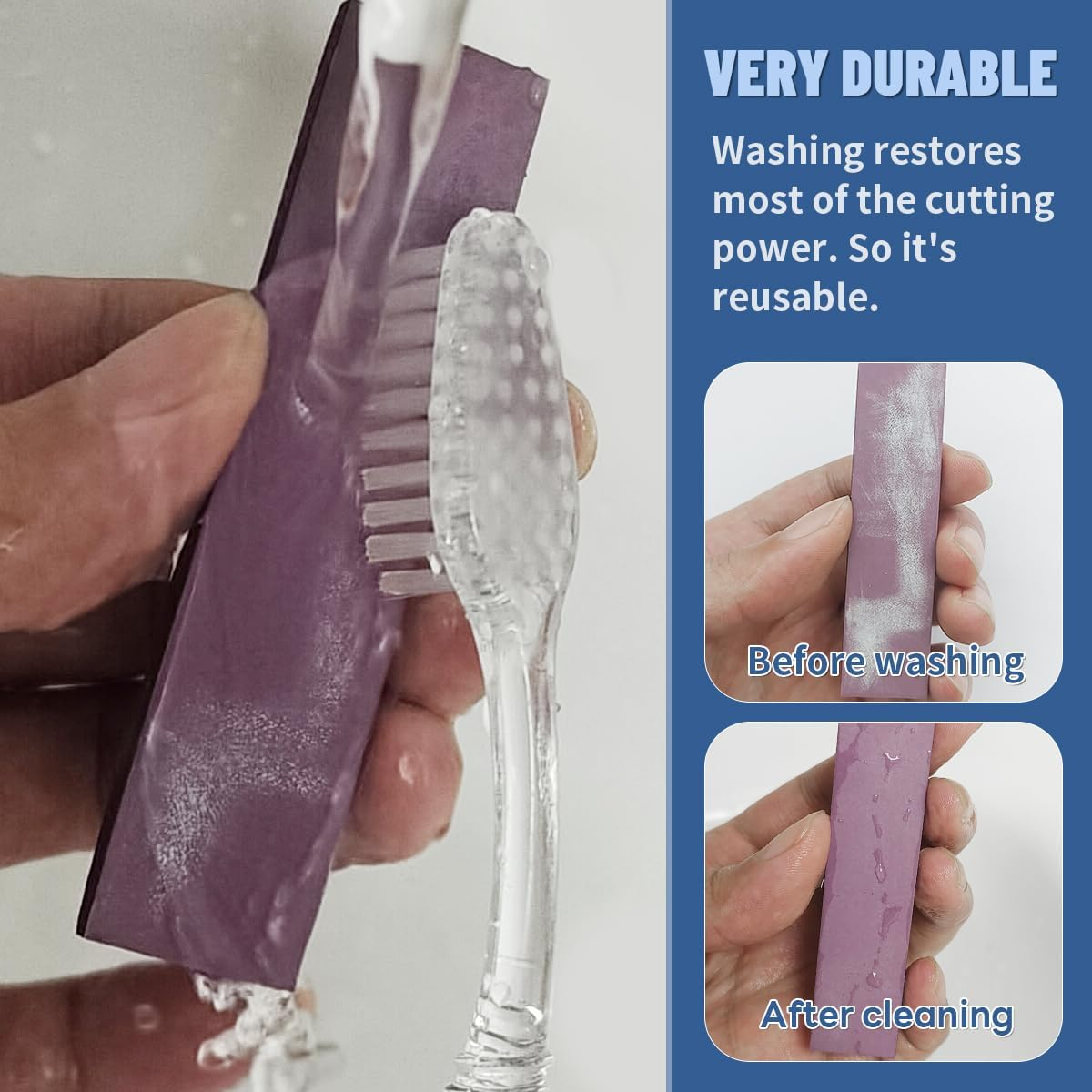 Stedi Sanding Sponge for Model Gundam Building,3Mm Hobby Model Tools Hand Sanding Block Waterproof Wet Dry Reuse #400#600#800 Grit Sandpaper, 30 Sheets image number 6