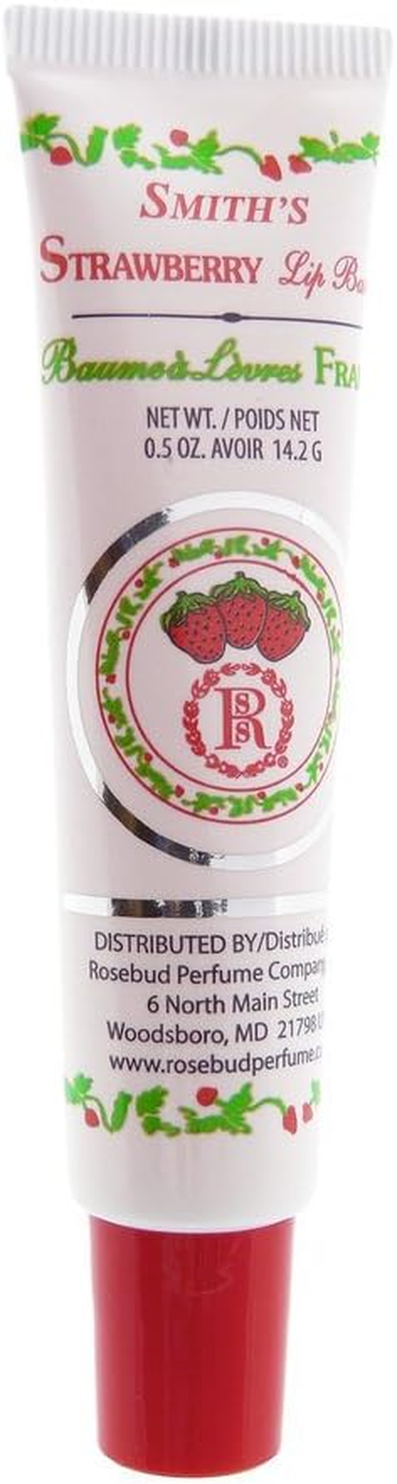 Rosebud Lip Balm Tube, Strawberry.5 Ounce image number 2