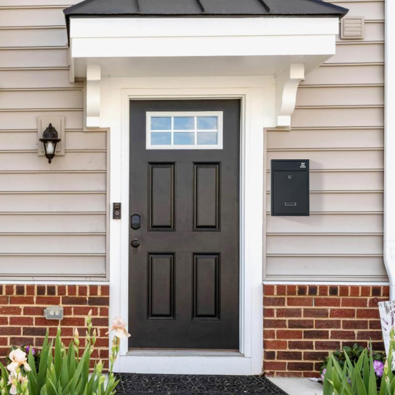 RYZAN Letter Box, Post Box & Parcel Box Outdoor - Lockable Storage Box with Secure Key Lock - Post Boxes Wall Mounted Waterproof, Durable Rust-Resistant Design for Residential & Commercial Use image number 2