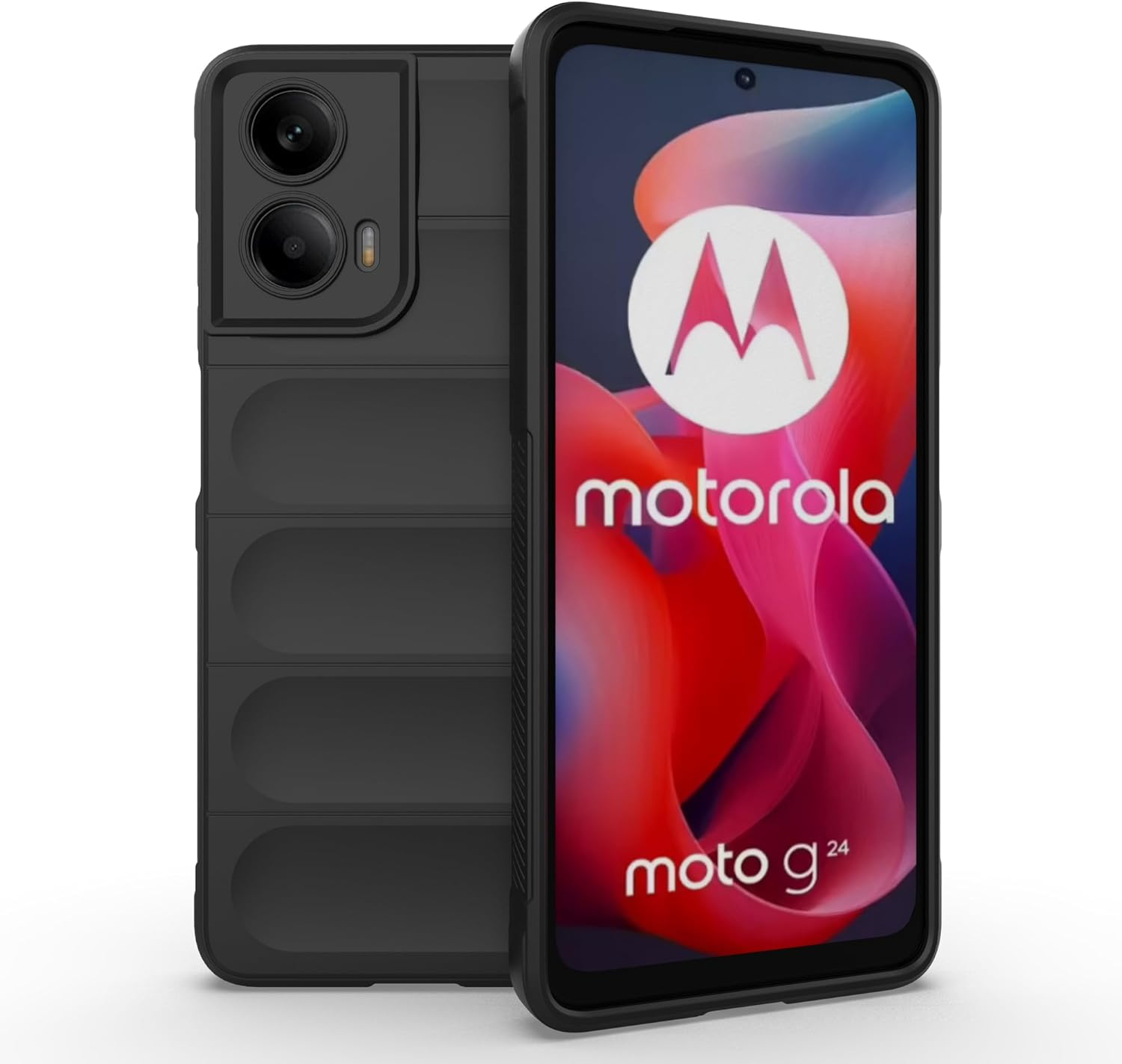 ESHUYI&reg; Liquid Silicone Case for Motorola Moto G24/Moto E14/G04/G04S with Antibacterial Protection and Scratch-Resistant Soft Microfibre Lining, All-Round Protection Shockproof Mobile Phone Case image number 2