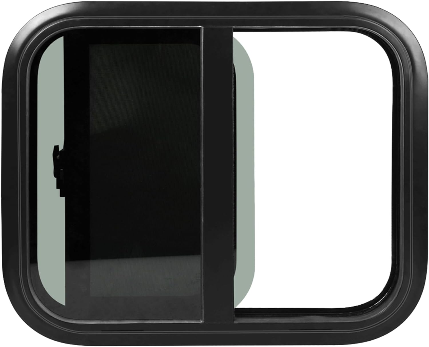 Manan Sliding Windows Caravan Motorhome Float Horse RV UTE Camper Yacht Safe Lock Waterproof, Thermalproof, Scratchproof, Soundproof, Protection Uvproof, 60Cmx50Cm(Black)