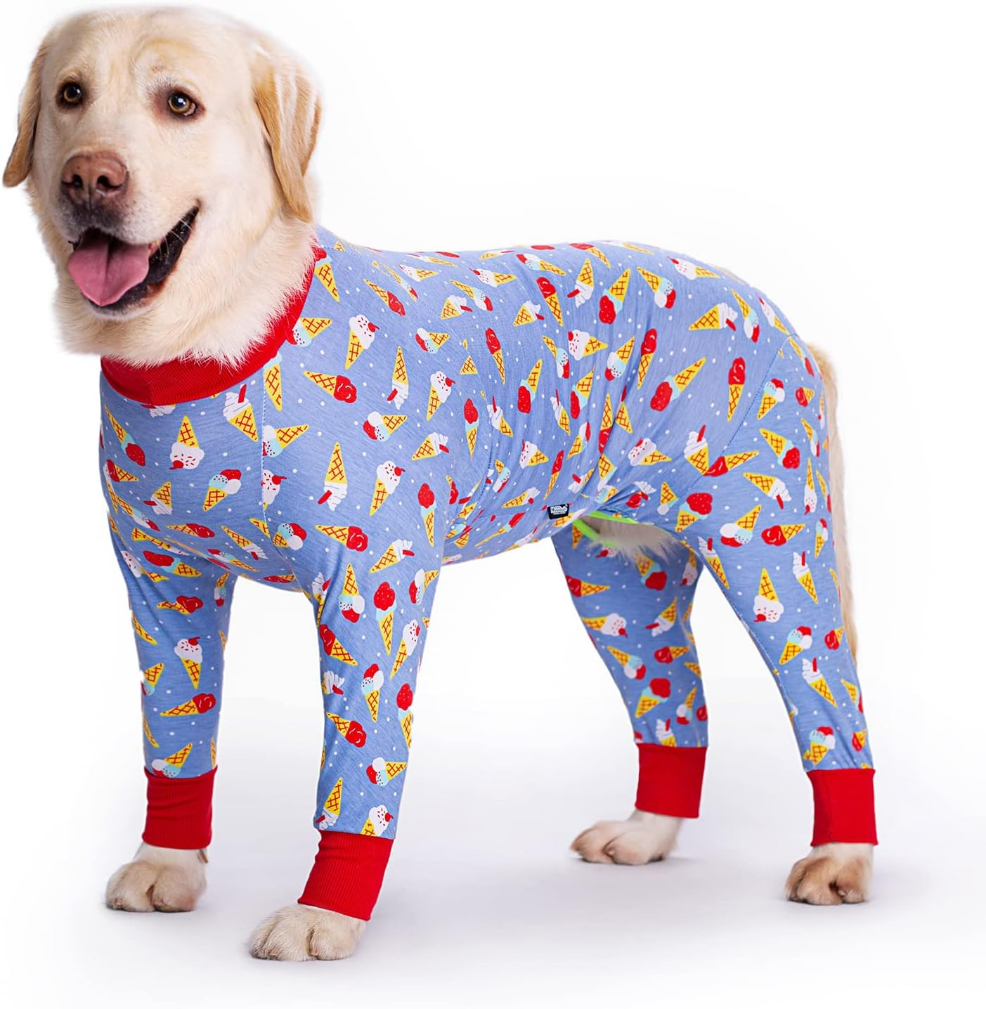 Christmas Surgery Recovery Suit Female Male for Dogs after Surgery Medium Large Dogs Onesie,Lightweight Dog Recovery Suit for Shedding Prevent Licking Surgical Wound,Dog Pajamas Pjs ,Full Belly