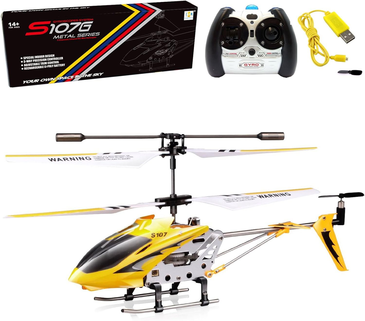 Cheerwing S107/S107G Phantom 3CH 3.5 Channel Mini RC Helicopter with Gyro Blue