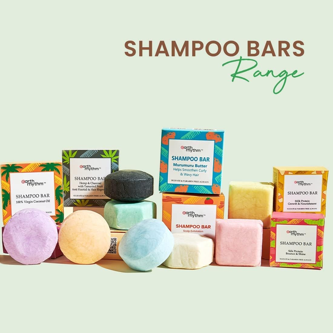 Earth Rhythm Murumuru Butter Shampoo Bar with Vitamin E for Men & Women | Conditions Dry, Frizzy, Curly or Wavy Hair | Softens & Maintains Growth | Sulphate & Paraben Free - 80 Gm (Tin) image number 3